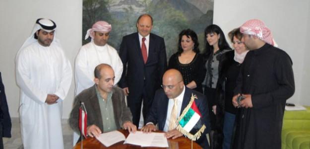 Signing of a film production agreement in Abu Dhabi